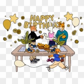 Cartoon, HD Png Download - party table png