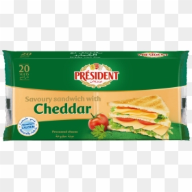 President Cheddar Cheese Slice, HD Png Download - tomato slices png
