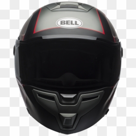 Bell Srt Modular Hart-luck Gloss/matte Charcoal/white/red, HD Png Download - skull helmet png
