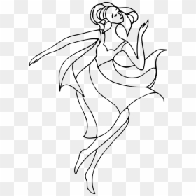 Black And White Line Art Drawing Dance - Dancer Art Line Drawing, HD Png Download - angelina ballerina png