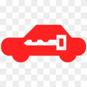 Car Lock Symbol In Red - Car, HD Png Download - red hood symbol png