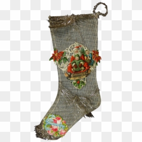 Victorian Christmas Stocking Transparent, HD Png Download - christmas tinsel png
