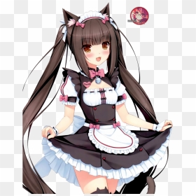 Anime Anime Maid Anime Girl Anime Cat Girl - Anime Girl Neko Transparent, HD Png Download - anime cat girl png