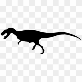 Allosaurus Dinosaur Shape - Allosaurus Compared To Human, HD Png Download - dinosaur footprints png