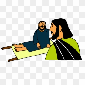Jesus Heals Paralyzed Man Clipart, HD Png Download - jesus cristo png