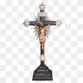 Crucifixo Barroco Com Base - Crucifix, HD Png Download - jesus cristo png