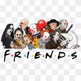 Friends Shirt With Horror Movie Characters, HD Png Download - hannibal lecter png