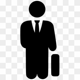 Holding Briefcase - Man With Briefcase Icon, HD Png Download - fedora clipart png