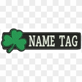 New Irish Clover Custom Embroidered Name Tag Biker - Shamrock, HD Png Download - irish clover png