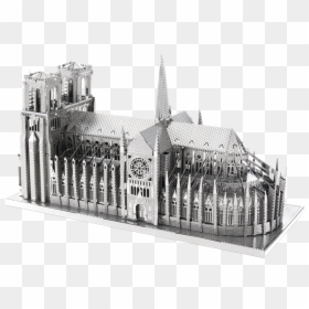 Notre Dame Metal Model Kit - Notre Dame Metal Model, HD Png Download - gothic architecture png