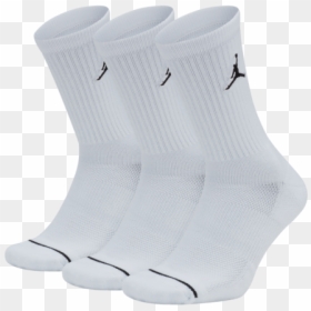 White Jordans Socks On Man, HD Png Download - jordan jumpman png