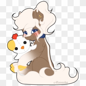 Atsuneko, Blushing, Chicken, Cute, Female, Mare, Oc, - Cartoon, HD Png Download - chicken png cartoon