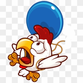 Balloon Fighter Chicken - Cartoon, HD Png Download - chicken png cartoon