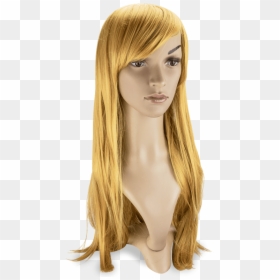 Straight & Long Strawberry Blonde Wig - Blond, HD Png Download - blond wig png