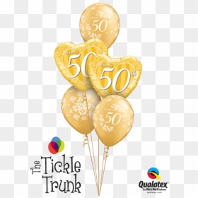Happy Anniversary Balloon Bouquet, HD Png Download - gold ballons png