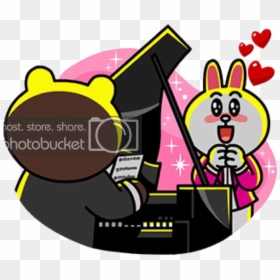 Brown And Cony Piano, HD Png Download - piano emoji png