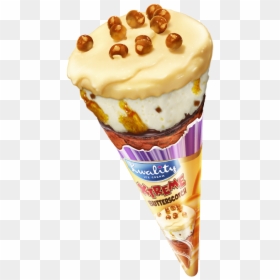 Butterscotch Flavour Ice Cream, HD Png Download - vanilla ice cream cone png