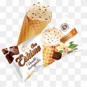 Onu Eskimo Vanilla Dairy Ice Cream With Chocolate Chips - Onu Eskimo Jäätis, HD Png Download - vanilla ice cream cone png