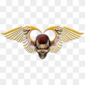 Wing Clipart Skull - Death's Head Hells Angels Logo, HD Png Download - totenkopf png