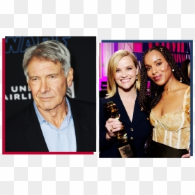 Image May Contain Reese Witherspoon Kerry Washington - Makeover, HD Png Download - harrison ford png