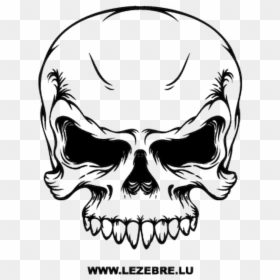 Skull White And Black Transparent, HD Png Download - totenkopf png