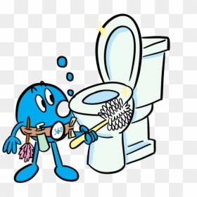 Toilet - Clean The Toilet Cartoon Png, Transparent Png - toilet cartoon png