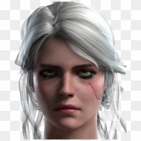 Ciri The Witcher Face, HD Png Download - geralt of rivia png