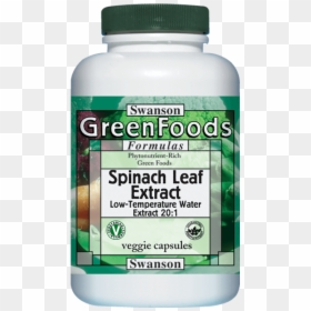 Swanson Spinach Leaf Extract 20 1 650 Mg 60 Veg Caps - Ecklonia Cava Buy, HD Png Download - spinach leaf png
