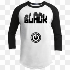 Long-sleeved T-shirt, HD Png Download - black power png
