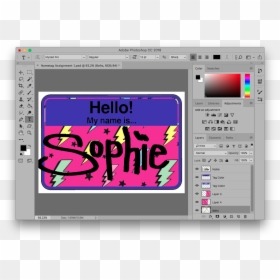 Graphics Software, HD Png Download - hello my name is nametag png