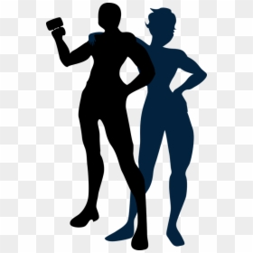 Man With Cup Silhouette Man And Woman Silhouette Couple, HD Png Download - gavel silhouette png