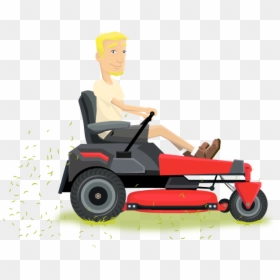 Phil Mowing The Lawn - Riding Mower, HD Png Download - riding lawn mower png
