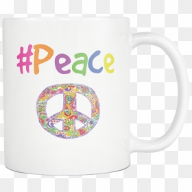 Mug, HD Png Download - peace word png