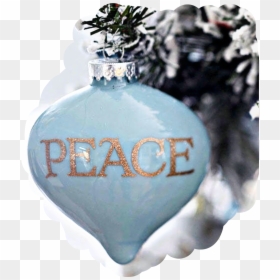 #peace #word #text #ornament #babyblue #blue #freetoedit - Christmas Day, HD Png Download - peace word png