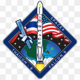 Spacex Thaicom 8 Mission Patch, HD Png Download - spacex logo png
