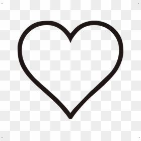 Black Heart Outline Transparent, HD Png Download - heart png