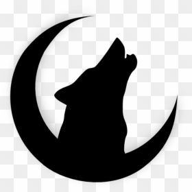 Wolf Howling At The Moon Cartoon, HD Png Download - moon png