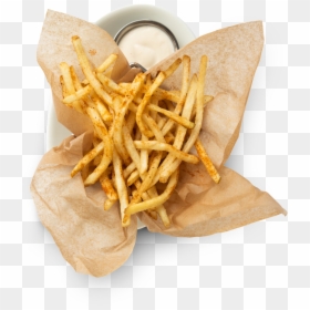 A Side Of French Fries On A Plate With A Dipping Sauce - Fast Food, HD Png Download - crab legs png