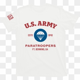 Airborne Us Army Paratroopers T-shirt - Active Shirt, HD Png Download - airborne png