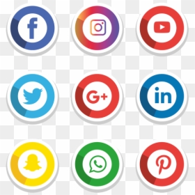 Facebook Instagram Whatsapp Icon, HD Png Download - social media icons png transparent circle