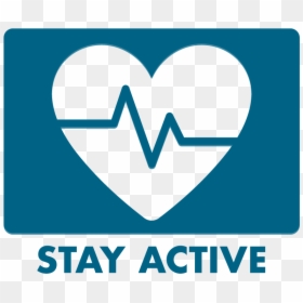 Stay Active Button - Heart, HD Png Download - active png