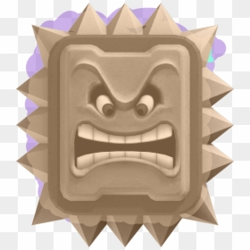 Dust Thwomp , Png Download - Bomb Mario Bad Guys, Transparent Png - thwomp png