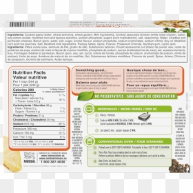 Alt Text Placeholder - Lean Cuisine Nutrition Facts, HD Png Download - nutrition label png