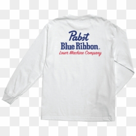 Loser Machine X Pbr Finish Line L/s T-shirt White"  - Pabst Blue Ribbon, HD Png Download - finish line ribbon png