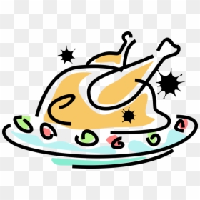Vector Illustration Of Roast Turkey Traditional Christmas, HD Png Download - turkey vector png