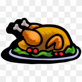 Vector Illustration Of Traditional Thanksgiving And - Thanksgiving Turkey Dinner Clipart, HD Png Download - turkey vector png
