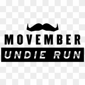 Movember Undie Run Logo Black Cmyk - Human Action, HD Png Download - bumble png