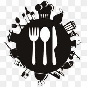 Wall Stickers Food, HD Png Download - fork silhouette png