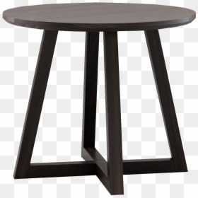 Dark Solid Timber Round Dining Table With Straight - Outdoor Table, HD Png Download - furniture silhouette png