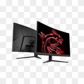 Msi Optix G27c4 Curved 27 Inch Gaming Monitor, HD Png Download - curved dotted line png